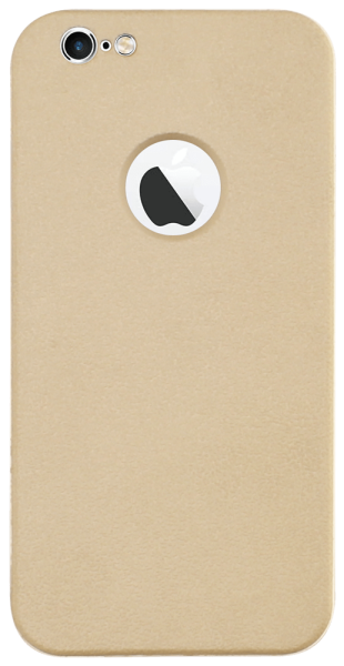 Apple iPhone 6S kemény hátlap logó kihagyós fém keret bőrhatású arany