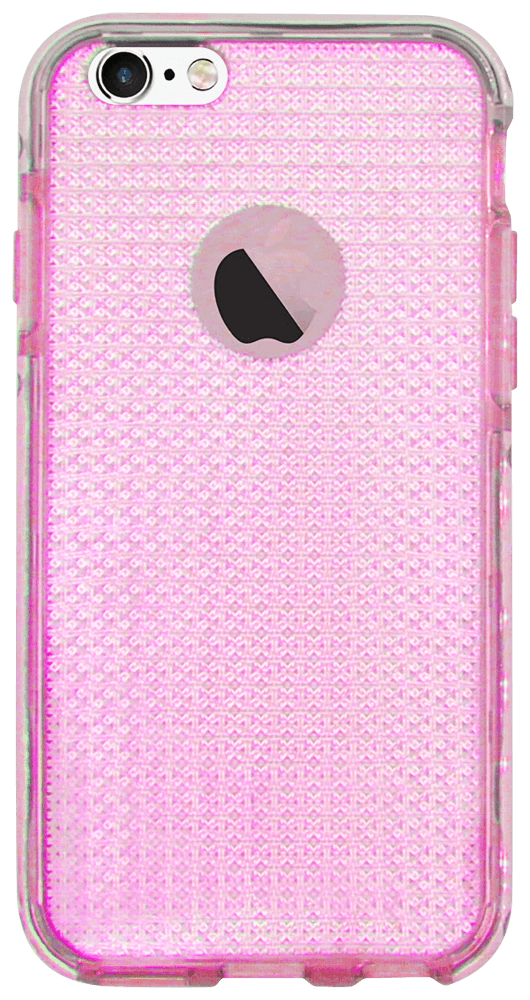 Apple iPhone 6S szilikon tok logónál átlátszó rózsaszín