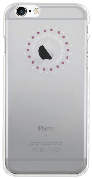 Apple iPhone 6 kemény hátlap logónál átlátszó ezüst színű kerettel átlátszó