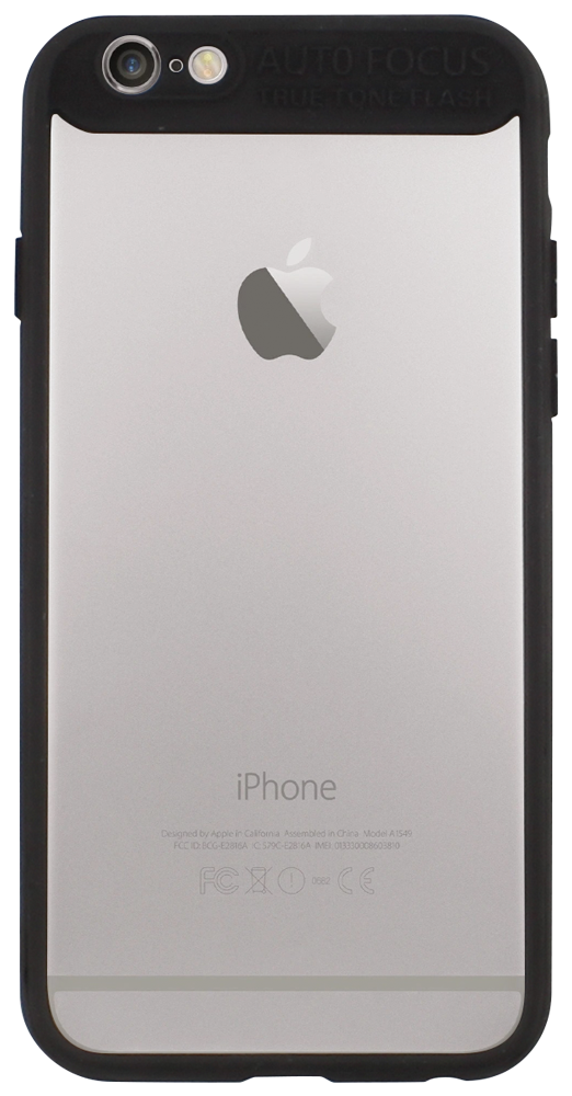 Apple iPhone 6S szilikon tok átlátszó hátlap fekete