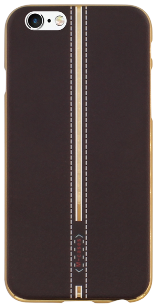 Apple iPhone 6 szilikon tok bőrhatású barna