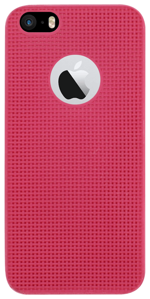 Apple iPhone SE (2016) szilikon tok logó kihagyós rózsaszín