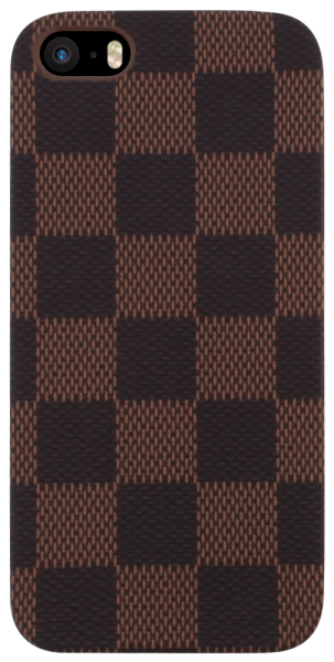 Apple iPhone SE (2016) kemény hátlap sakktábla minta barna/fekete