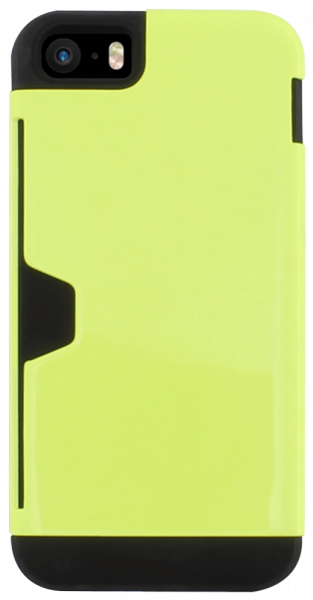 Apple iPhone 5S szilikon tok műanyag hátlap fekete/zöld