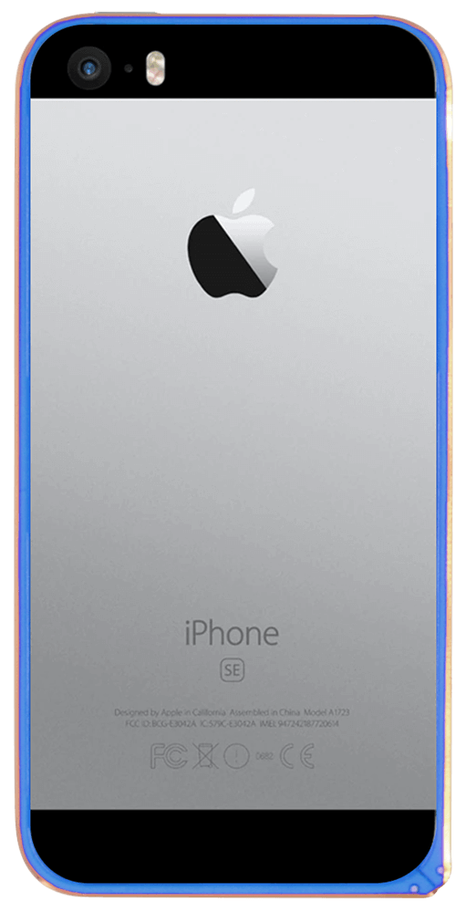 Apple iPhone 5S bumper arany csíkkal kék