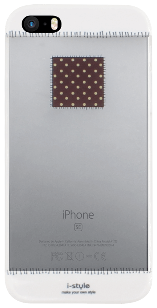 Apple iPhone SE (2016) kemény hátlap foltozott mintás átlátszó