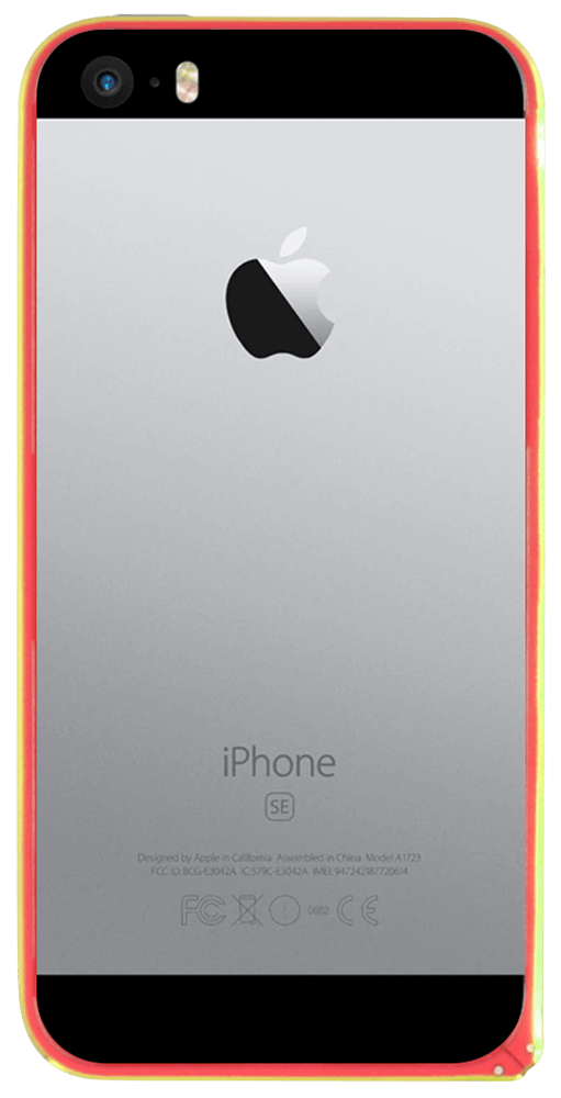 Apple iPhone 5S bumper arany csíkkal piros