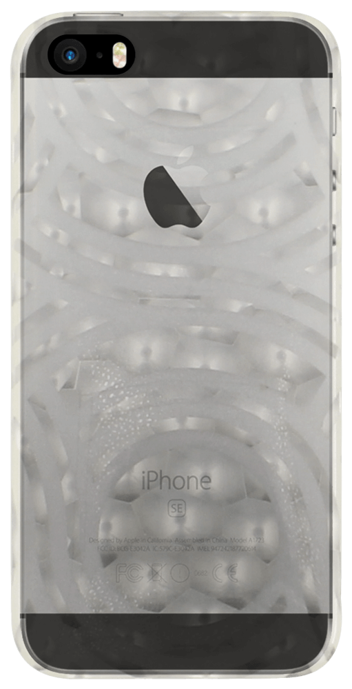 Apple iPhone 5S szilikon tok nonfiguratív minta ezüst