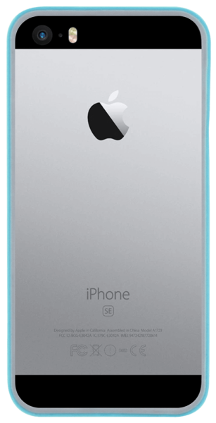 Apple iPhone SE (2016) bumper műanyag keret kék/szürke