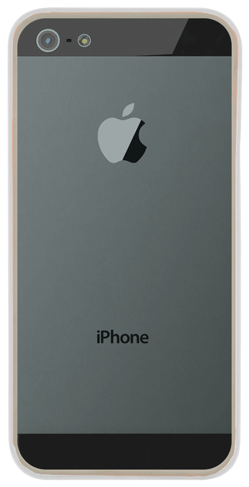 Apple iPhone 5 bumper műanyag keret fehér/szürke