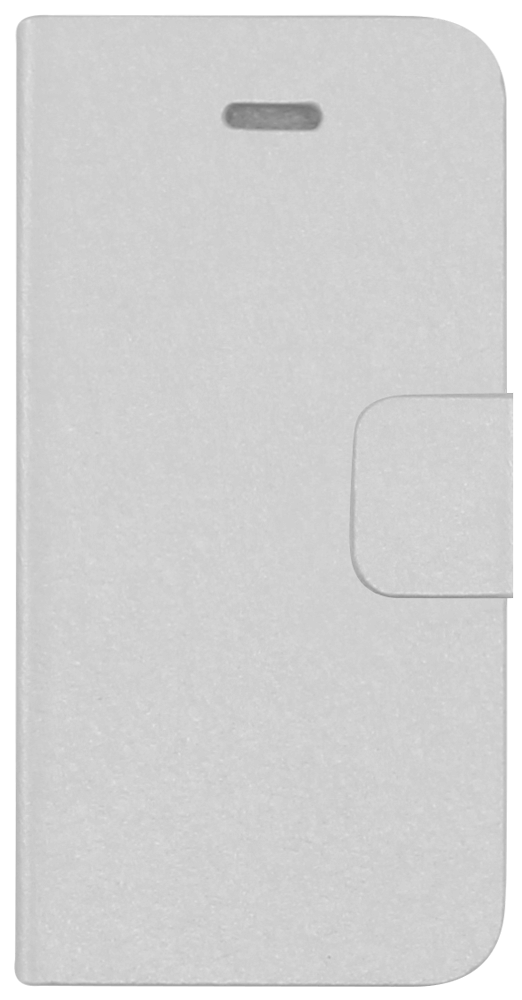 Apple iPhone 5 oldalra nyíló flipes bőrtok mikroszálas minta ezüst