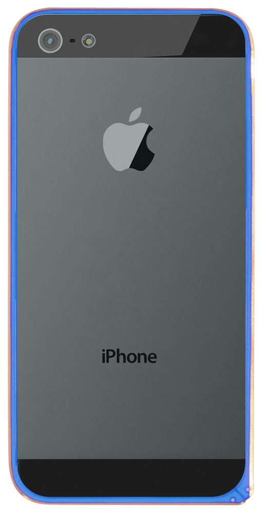 Apple iPhone 5 bumper arany csíkkal kék