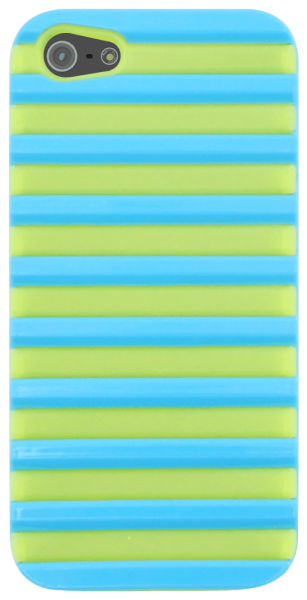 Apple iPhone 5 kemény hátlap 3D rács minta kék/zöld