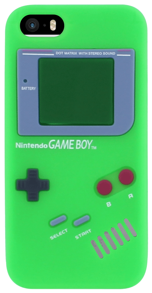Apple iPhone 5S szilikon tok game boy formájú zöld