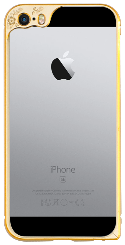 Apple iPhone SE (2016) bumper kameravédővel arany