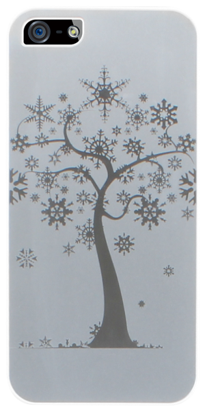 Apple iPhone 5 kemény hátlap ezüst fa mintás