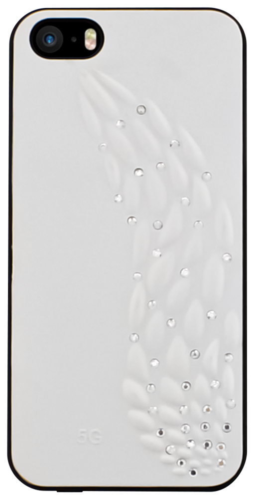 Apple iPhone SE (2016) kemény hátlap strasszköves fehér