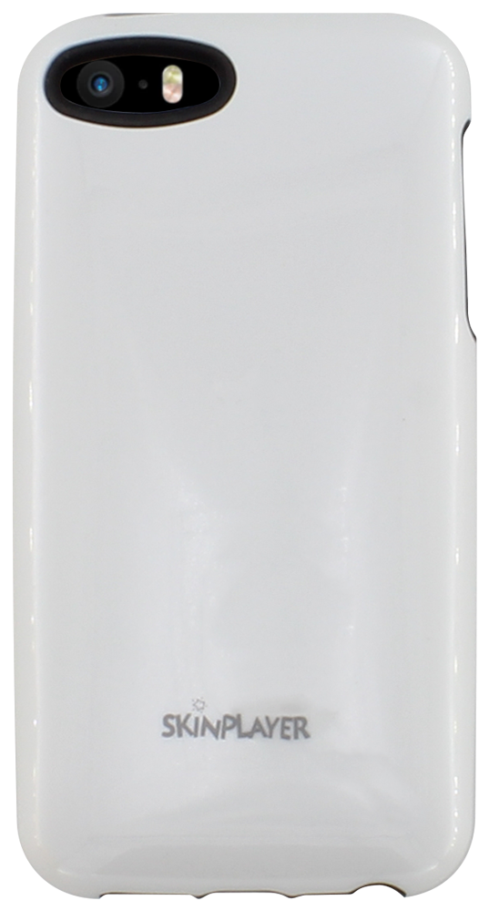 Apple iPhone SE (2016) kemény hátlap gyári SKINPLAYER szilikon belső fekete/fehér