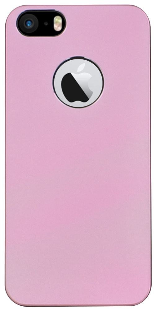 Apple iPhone 5S kemény hátlap logó kihagyós fekete/rózsaszín