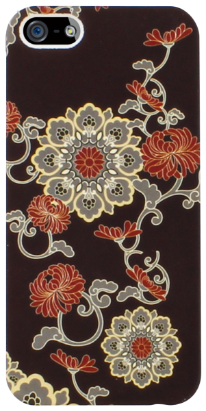 Apple iPhone 5 kemény hátlap kalocsai mintás barna