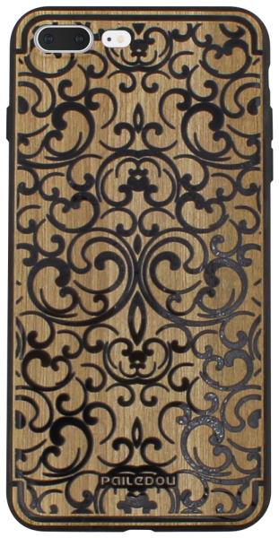 Apple iPhone 7 Plus kemény hátlap fa mintás motívumokkal fekete