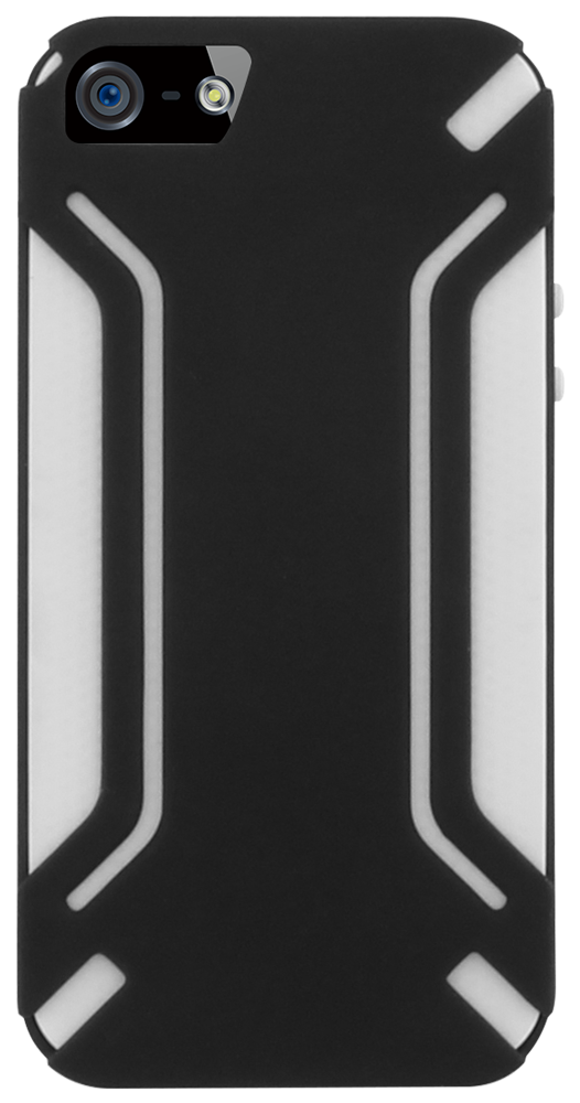 Apple iPhone 5 kemény hátlap szilikon belső fekete/fehér