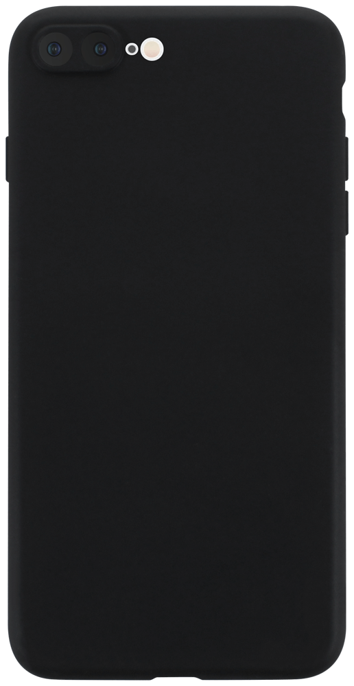 Apple iPhone 8 Plus szilikon tok kameravédővel matt fekete