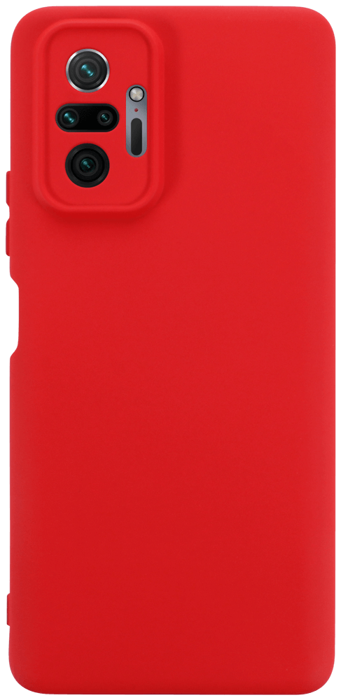 Xiaomi Redmi Note 10 Pro szilikon tok kameravédővel piros