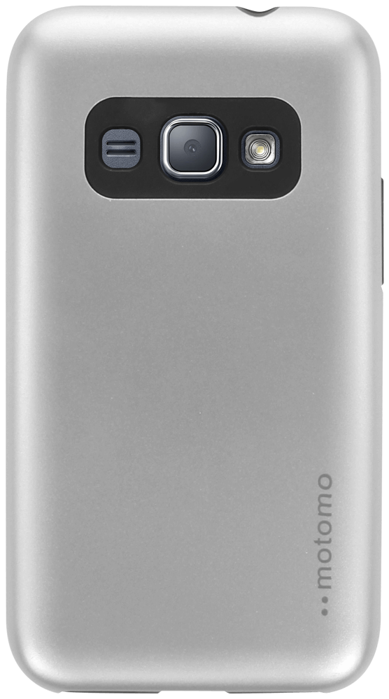 Samsung Galaxy J1 2016 (J120) kemény hátlap szilikon belső fekete/ezüst