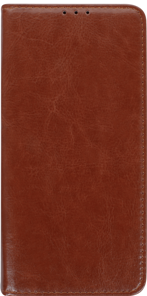Xiaomi Redmi 9A oldalra nyíló flipes bőrtok valódi bőr barna