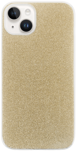 Apple iPhone 14 Plus szilikon tok csillogó hátlap arany
