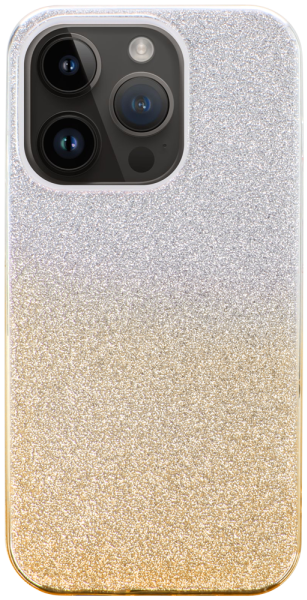 Apple iPhone 14 Pro szilikon tok csillogó hátlap arany/ezüst