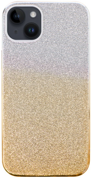 Apple iPhone 14 Plus szilikon tok csillogó hátlap arany/ezüst