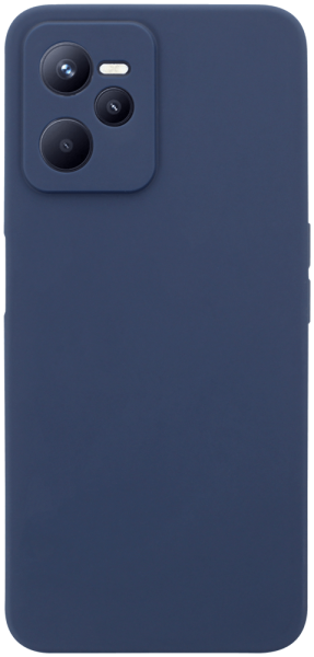 Realme C35 szilikon tok kameravédővel matt sötétkék