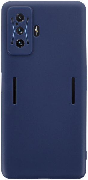 Xiaomi Poco F4 GT szilikon tok kameravédővel matt sötétkék