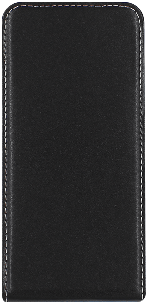 Motorola Moto E7 Plus lenyíló flipes bőrtok fekete