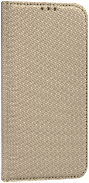 Motorola Moto E7 Plus oldalra nyíló flipes bőrtok rombusz mintás arany