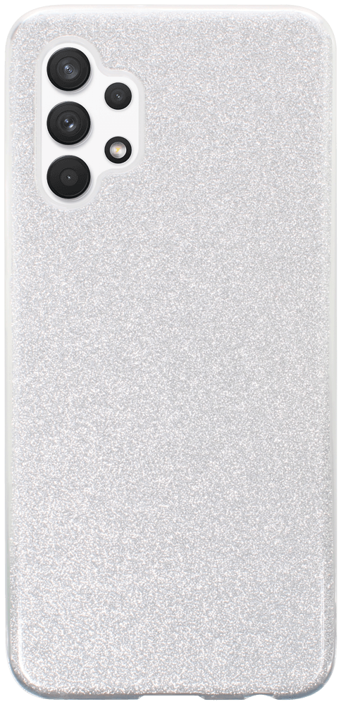 Samsung Galaxy A32 4G (SM-A325F) szilikon tok csillogó hátlap ezüst