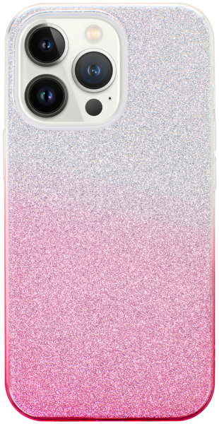 Apple iPhone 13 Pro szilikon tok csillogó hátlap rózsaszín/ezüst