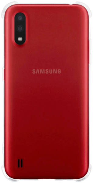 Samsung Galaxy A01 ( SM-A015F) szilikon tok közepesen ütésálló légpárnás sarok átlátszó