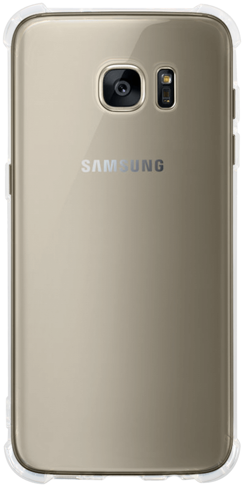 Samsung Galaxy S7 Edge (G935) szilikon tok közepesen ütésálló légpárnás sarok kameravédővel átlátszó