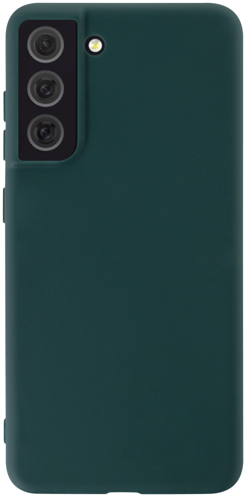 Samsung Galaxy S21 FE szilikon tok matt sötétzöld