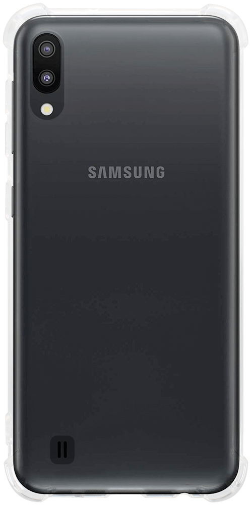 Samsung Galaxy M10 (SM-M105) szilikon tok közepesen ütésálló légpárnás sarok átlátszó