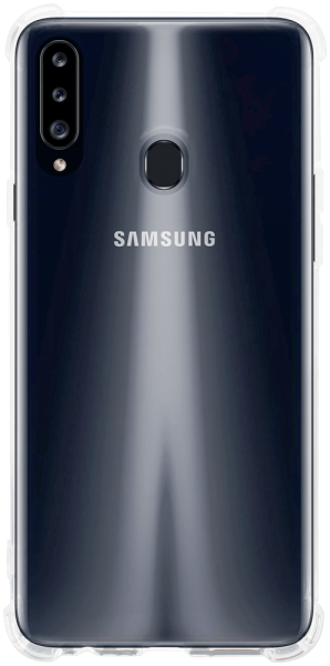 Samsung Galaxy A20s (SM-A207F) szilikon tok közepesen ütésálló légpárnás sarok átlátszó