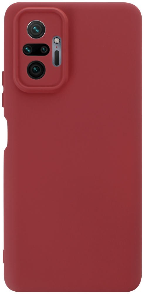Xiaomi Redmi Note 10 Pro szilikon tok kameravédővel matt bordó