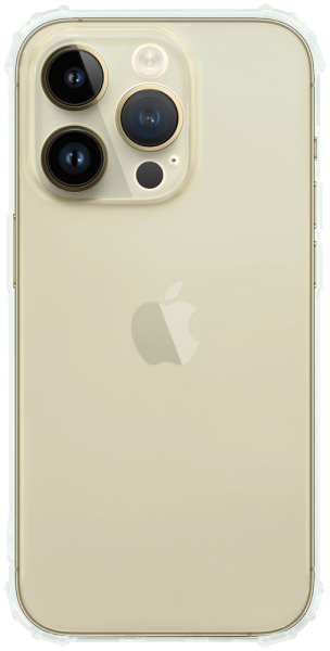 Apple iPhone 14 Pro szilikon tok közepesen ütésálló légpárnás sarok kameravédővel átlátszó