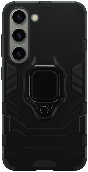 Samsung Galaxy S23 (SM-S911B) ütésálló tok légpárnás sarkas, hibrid Ring Armor fekete