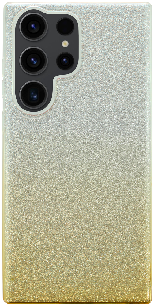 Samsung Galaxy S23 Ultra (SM-S918B) szilikon tok csillogó hátlap arany/ezüst