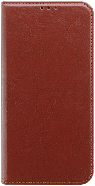 Samsung Galaxy S23 Plus (SM-S916B) oldalra nyíló flipes bőrtok valódi bőr barna