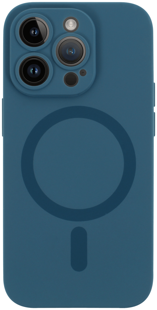 Apple iPhone 14 Pro szilikon tok gyári MagSafe kameravédővel sötétkék